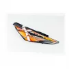 X-Road Light 200-250 Пластик-задний боковой правый, чёрный с оранжево-жёлтым рисунком, GEON, YQ-359401 - 1