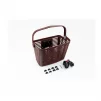 Корзина передняя с ручкой пластмассовая, крепл. быстросъёмное на руль, коричневая BL-045, ВЕЛОАКСЕСУАРИ, YQ-409959 - 1