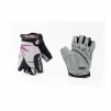 Перчатки детские без пальцев (4-6 лет) с мягкими вставками под ладонь, чёрно-серо-розовые SKG-1553, ВЕЛОЕКІПІРУВАННЯ, YQ-408265 - 1