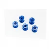 Бонки (болты) 6,5/10мм для крепления одинарной звезды, алюминиевые, синие 5шт к-кт, ВЕЛОЗАПЧАСТИНИ, YQ-412373 - 1