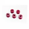 Бонки (болти) 6,5/10мм для кріплення одинарної зірки, алюмінієві, червоні 5шт к-кт, ВЕЛОЗАПЧАСТИНИ, YQ-412375 - 1