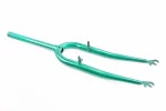 Вилка 26" с резьбой 1" (25,4мм), шток 240мм, V-brake, зеленная, FIX-208292