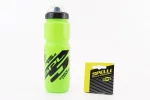 Фляга пластиковая 800мл, с защитной крышкой, чёрно-зеленая SWB-528-L, FIX-201939