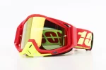 Очки кроссовые/эндуро/АТV, красно-желтые (зеркальное стекло), FIX-207486