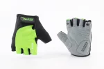 Перчатки без пальцев M с гелевыми вставками под ладонь, чёрно-салатовые SBG-1457, FIX-408085
