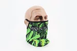 Маска лица пылезащитная "Monster", с зелёным рисунком, GE-75, FIX-354231