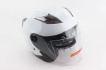 Шлем открытый+откидные очки BLD-708 S (55-56см), БЕЛЫЙ глянец, FIX-206589