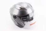 Шлем открытый+откидные очки BLD-708 S (55-56см), СЕРЫЙ глянец, FIX-206592