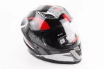 Шлем интеграл, закрытый BLD-M62 S (55-56см), ЧЕРНЫЙ/БЕЛО-КРАСНЫЙ, FIX-206621