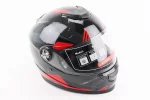 Шлем интеграл, закрытый BLD-М65 L (59-60см), ЧЕРНЫЙ/КРАСНО-СЕРЫЙ, FIX-206626