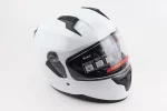 Шлем интеграл, закрытый (сертификация DOT)+откидные очки BLD-M67 L (59-60см), БЕЛЫЙ глянец, FIX-206636