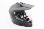 Шлем кроссовый/эндуро/АТV со стеклом BLD-819-7 S (55-56см), ЧЕРНЫЙ матовый, FIX-206650