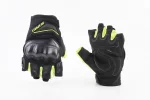 Перчатки мотоциклетные без пальцев M-Чёрно-Салатовые, FIX-355100