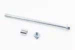 Вісь колеса переднього (під алюм. диск) d12mm; L210mm + втулка, гайка, FIX-508125