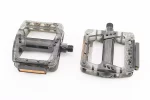 Педали MTB широкие 9/16" (102x97x26mm) поликарбонатные, чёрно-прозрачные NW-366PC, FIX-411122