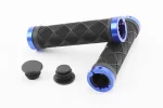 Ручки керма 130мм з затискачем Lock-On з двох сторін, чорно-сині TPE-093, FIX-403459