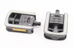 Педали FOLDING складные 9/16" (109x76x35mm) пластиковые, чёрно-серые NW-319, FIX-411332