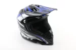 Шлем кроссовый/эндуро/АТV BLD-819-7 М (57-58см), ЧЕРНО-СИНИЙ, FIX-360027