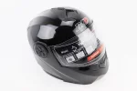 Шлем модуляр, закрытый с откидным подбородком+откидные очки BLD-159 S (55-56см), ЧЕРНЫЙ глянец, FIX-360110
