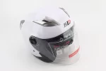 Шлем открытый+откидные очки BLD-708 М (57-58см), БЕЛЫЙ глянец, FIX-360199