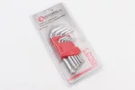 Набор Г-образных ключей с отверстием TORX (T10/T15/T20/T25/T27/T30/T40/T45/T50) CrV HT-0604, FIX-702186