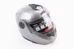 Шлем модуляр, закрытый с откидным подбородком+откидные очки BLD-159 М (57-58см), СЕРЫЙ глянец, FIX-360423