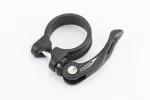 Затискач (хомут) труби сидіння MTB 34,9мм, кріпл. ексцентрик, алюмінієвий, чорний AT-109, FIX-406869