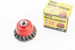 Щетка торцевая М14 D-65мм из плетеной проволоки 19-7006, FIX-703091