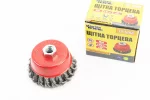 Щетка торцевая М14 D-85мм из плетеной проволоки 19-7008, FIX-703094