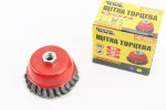 Щетка торцевая М14 D-100мм из плетеной проволоки 19-7010, FIX-703096