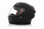 Шолом інтеграл "DAVID" (#D820, чорний глянсовий, XL, ABS, червоний спойлер), QT-033499