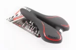 Сидіння MTB 270x160мм, чорно-червоне YF-1034, FIX-209225