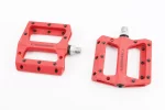 Педали MTB широкие 9/16" (100x105x19mm) армопластик, пром-подшипник (6*13*5). красные HF-633, FIX-210359