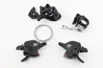 Комплект перемикання (групсет) 2x9 швидкостей, чорні A5, 4 деталі, FIX-210362