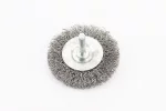 Щетка дисковая со стержнем 1/4" D-60мм из рифленой проволоки 19-9806, FIX-703067