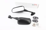 Зеркала к-кт на мотоцикл "прямоугольные" под два болта, черный, FIX-337483