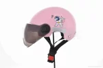 Шлем каска детский "STOCK" (#2, розовый, матовый, визор тонированный), QT-038629