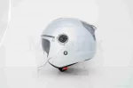 Шолом відкритий "DAVID" (#D020, сріблястий, L, окуляри, ABS, прозорий спойлер), QT-038680