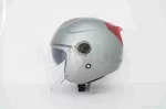 Шолом відкритий "DAVID" (#D020, сірий, L, окуляри, ABS, червоний спойлер), QT-038681