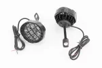Фара дополнительная светодиодная влагозащитная с решеткой (67*57mm) - 6 LED с креплением под зеркало, к-кт 2шт, ЧЕРНЫЙ, FIX-351197
