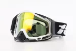 Окуляри кросові/ендуро/АТV, чорно-білі (дзеркальне скло), FIX-207493