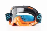 Окуляри кросові/ендуро/АТV, чорно-помаранчеві (прозоре скло), FIX-210735