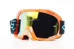 Очки кроссовые/эндуро/АТV, оранжевые (зеркальное желтое стекло), FIX-210736