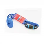 Замок противоугонный цепной 900х6мм с 5-и значным кодом, синий TY777, ВЕЛОАКСЕСУАРИ, YQ-409703