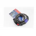 Замок противоугонный тросовый 1000х12мм с 4-х значным кодом, крепл. за трубу сидения, TY523, ВЕЛОАКСЕСУАРИ, YQ-301645