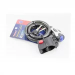 Замок противоугонный тросовый 1000х12мм под ключ, крепл. за трубу сидения, TY555, ВЕЛОАКСЕСУАРИ, YQ-409879