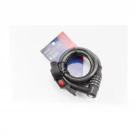 Замок протиугінний тросовий 1500х12мм з 4-х значним кодом, кріпл. за трубу сидіння, TY535, ВЕЛОАКСЕСУАРИ, YQ-409297