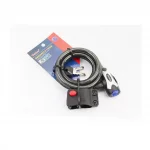 Замок противоугонный тросовый 1500х12мм под ключ, крепл. за трубу сидения, TY555, ВЕЛОАКСЕСУАРИ, YQ-301649