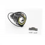 Фара дополнительная светодиодная влагозащитная-LED линза с ободком "ангельский глаз" в металлическом корпусе, с креплением на