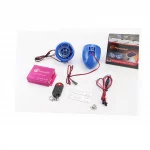 АУДИО-блок (МРЗ-USB/SD, FM-радио, пультДУ, сигнализация)+колонки 2шт, синие, ЕЛЕКТРОНІКА і компоненти, YQ-337602